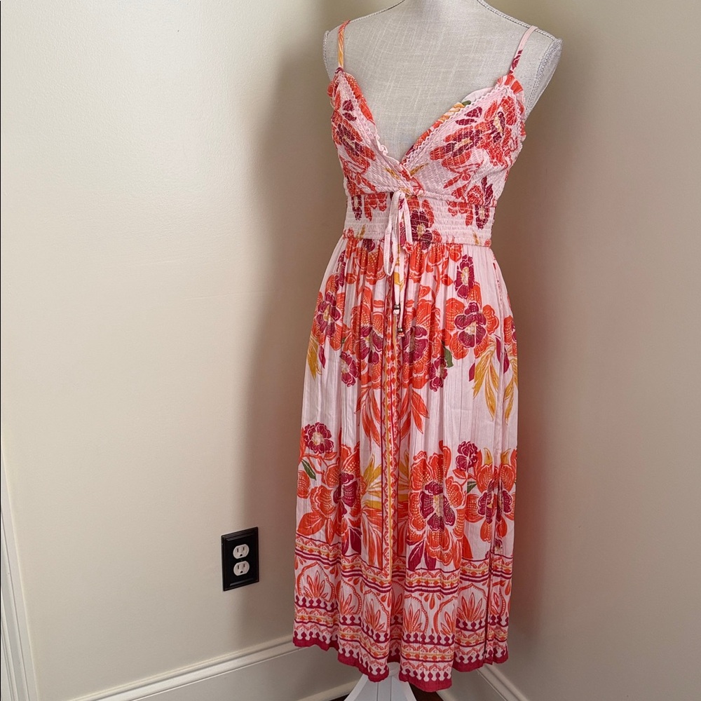 New Angie Red and Pink Floral Dress - Picture 9 of 15